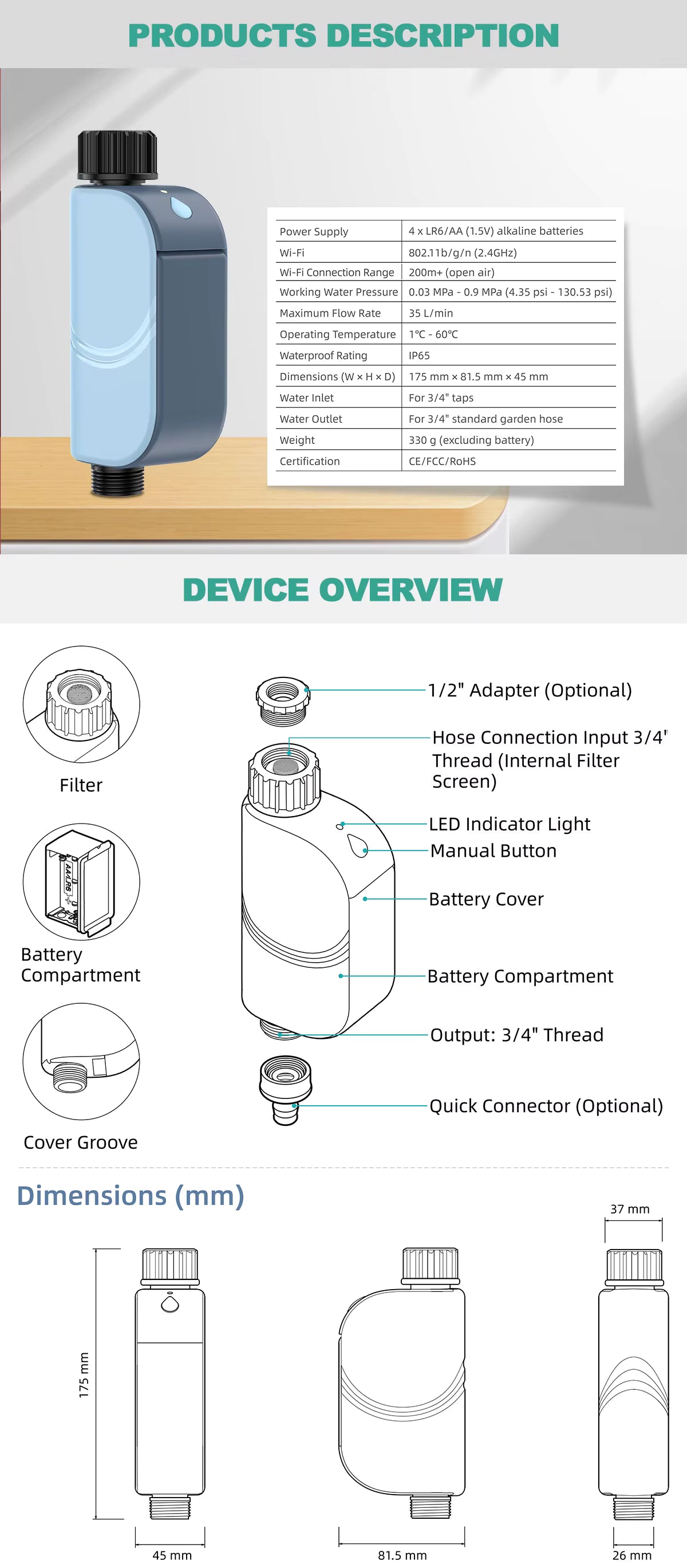 Smart WiFi Garden Watering Timer – Water Smarter. Live Freer