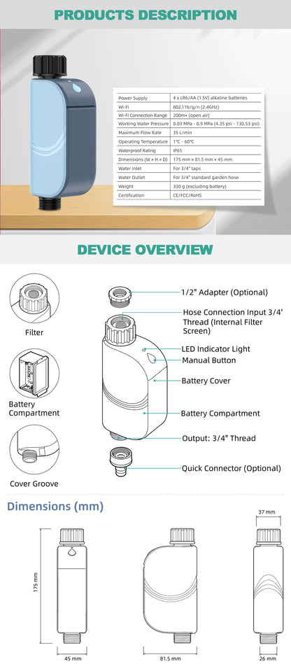 Smart WiFi Garden Watering Timer – Water Smarter. Live Freer