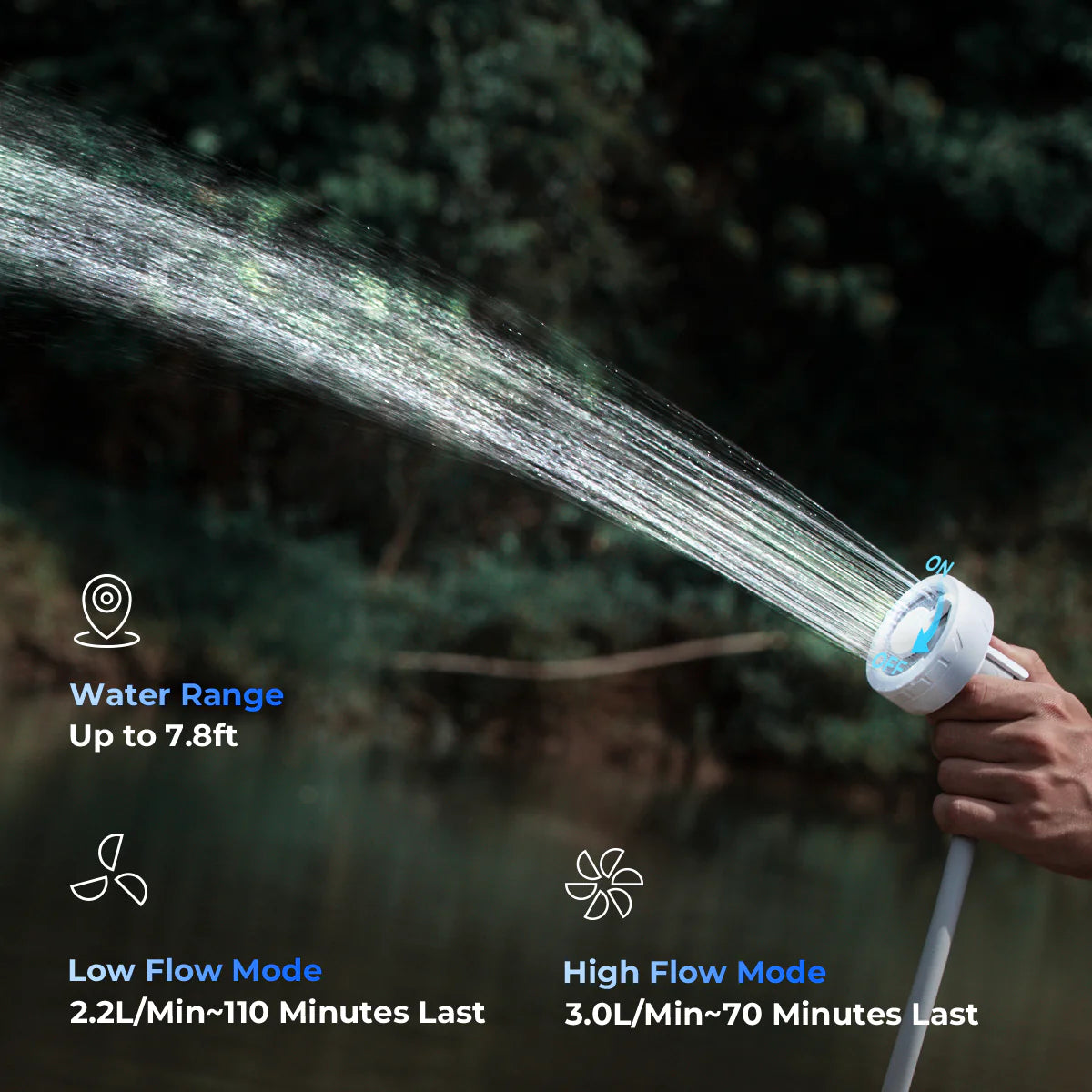 Portable SHOWER - Ultralight Rechargeable Instant Outdoor Shower